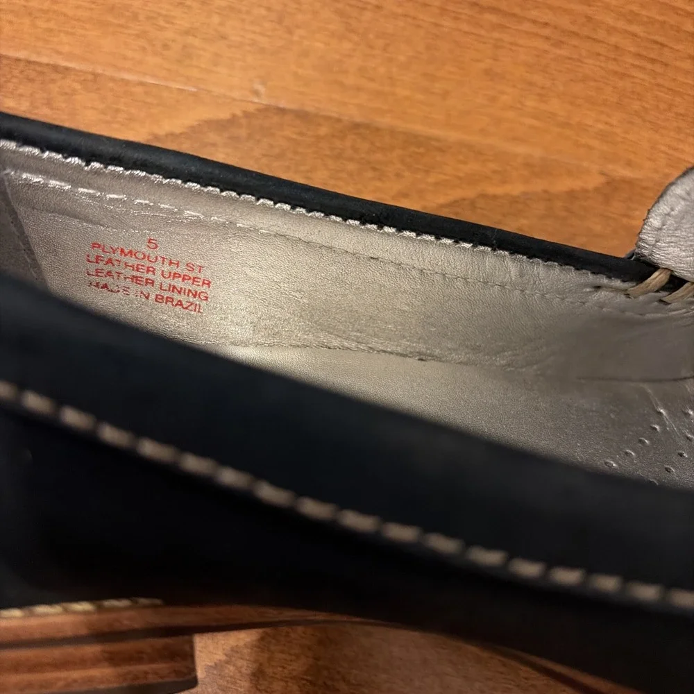 Marc Joseph New York Plymouth Street Twisted Penny Loafer Navy Sz 5 Girls Womens